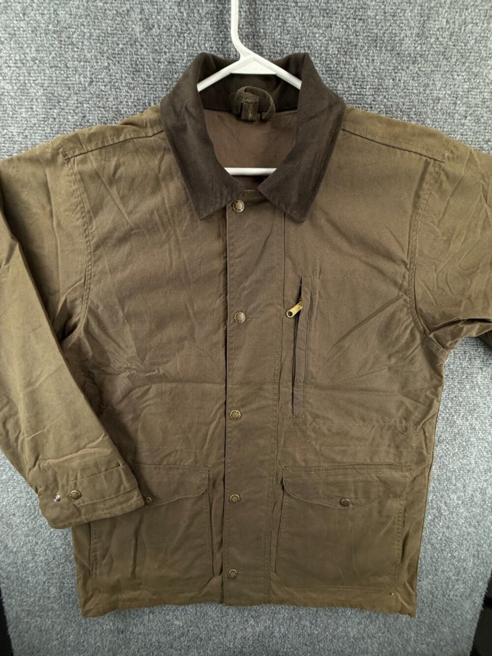 CC Filson Waxed Canvas Mile Marker Jacket 1442N Medium Moleskin Collar Cover Tin